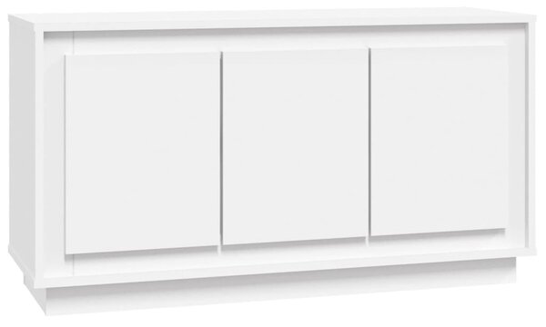 Fehér szerelt fa tálalószekrény 102x35x55 cm