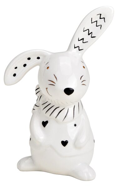 Kerámia nyuszi BUNNY FRONT 12 cm fehér