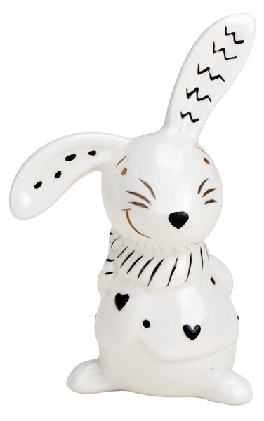 Kerámia nyúl BUNNY BACK 10 cm fehér