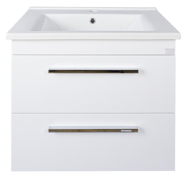 TMP VIVA 65 fali fürdőszobabútor - Sanovit ATRIA 9065 porcelán mosdóval - 65 x 45,5 cm