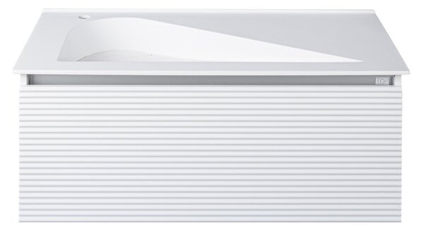 TMP TROYA100 fali fürdőszobabútor - Akrivit öntött műmárvány mosdóval - 100 x 48,5 cm
