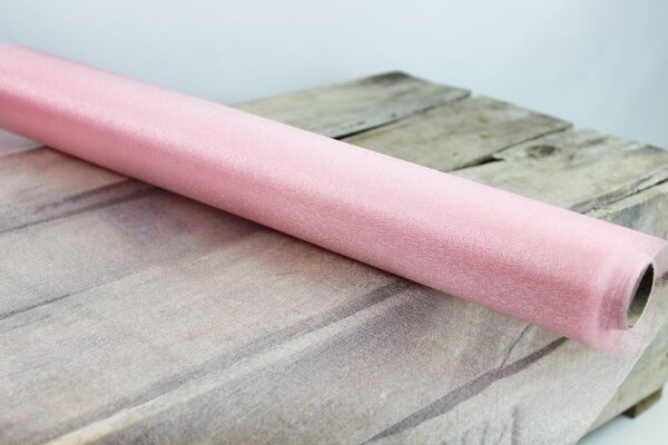 Világos rózsaszín organza 48cm