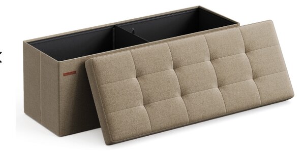 Taburette tárolóhellyel OTTOMAN 110x38 cm, világosbarna