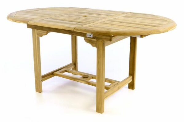 DIVERO Kerti asztal 120/170cm tíkfa