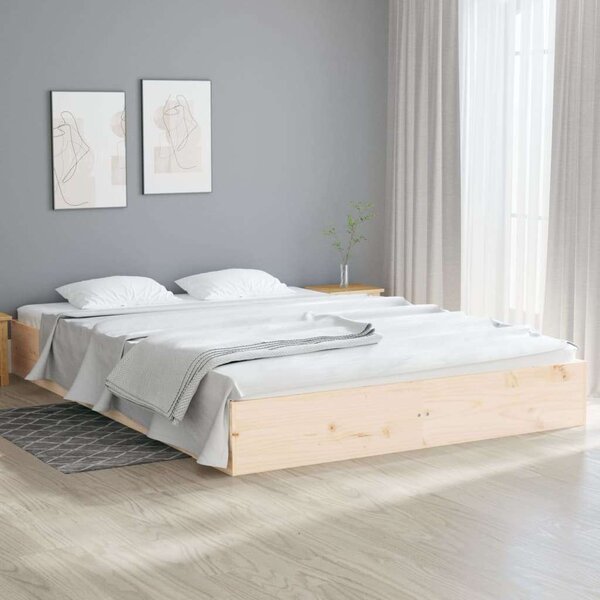 VidaXL tömör fa ágykeret 150 x 200 cm (5FT King Size)