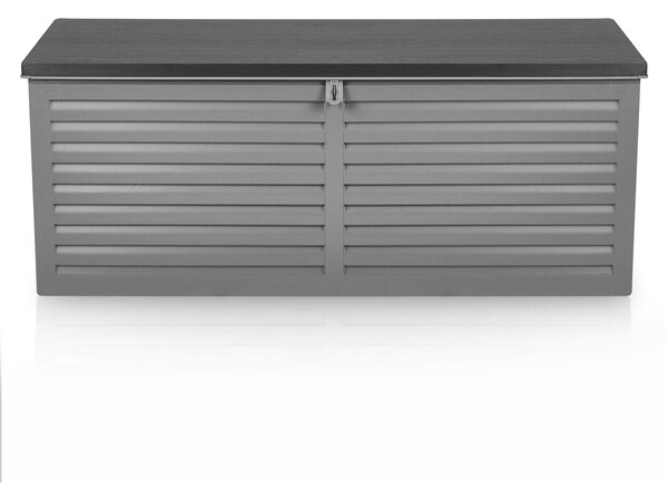 Plonos Kerti tároló láda, 390l, 200kg, 143x57x53,5cm - Fekete, Szürke