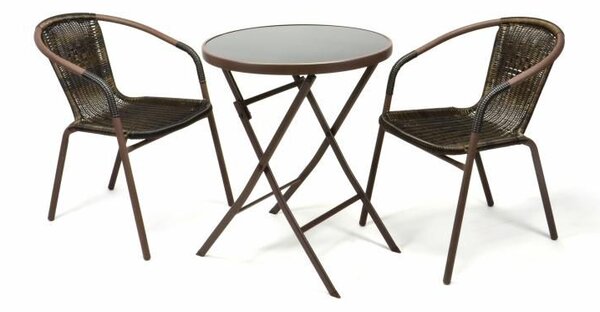 GARTHEN Kerti bútor készlet asztal + 2 szék