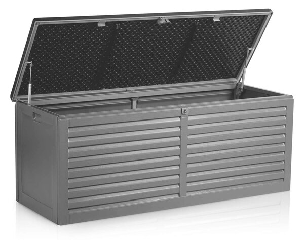 Plonos Kerti tároló láda, 390l, 200kg, 143x57x53,5cm - Fekete, Szürke