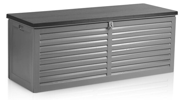 Plonos Kerti tároló láda, 390l, 200kg, 143x57x53,5cm - Fekete, Szürke