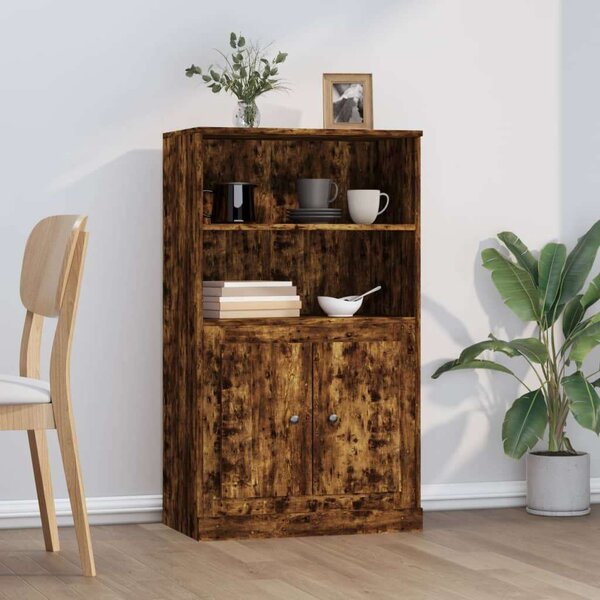 VidaXL füstös tölgy színű szerelt fa magasszekrény 60x35,5x103,5 cm