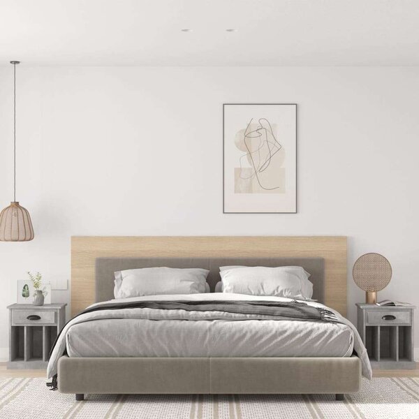 VidaXL 2 db betonszürke éjjeliszekrény 43x36x50 cm