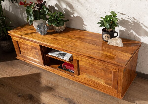 CAMBRIDGE HONEY TV-állvány masszív akác, mézszínű 160x45 cm