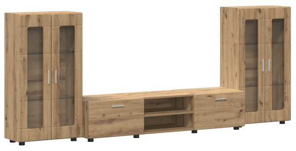 TV szekrény garnitúra FLORIN 3 pcs Artisan tölgy Faanyag