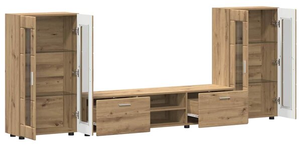 TV szekrény garnitúra FLORIN 3 pcs Artisan tölgy Faanyag