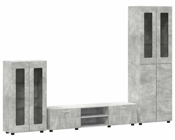 TV szekrény garnitúra FLORIN 3 db 150 x 39 x 30 cm Beton Szürke