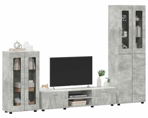 TV szekrény garnitúra FLORIN 3 db 150 x 39 x 30 cm Beton Szürke