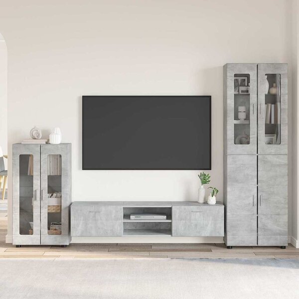 TV szekrény garnitúra FLORIN 3 db 150 x 39 x 30 cm Beton Szürke
