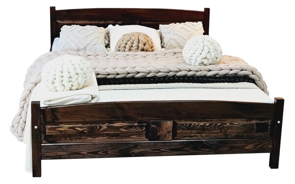 JOANA magasított ágy + BOHEMIA szendvics matrac + ágyrács AJÁNDÉK, 160x200 cm, dió-lakk