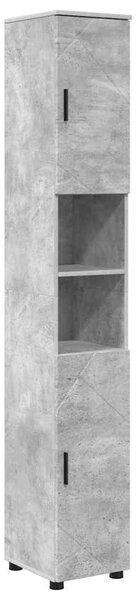 Fürdőszoba bútor szett 4 db Beton Szürke 35 x 30 x 192 cm