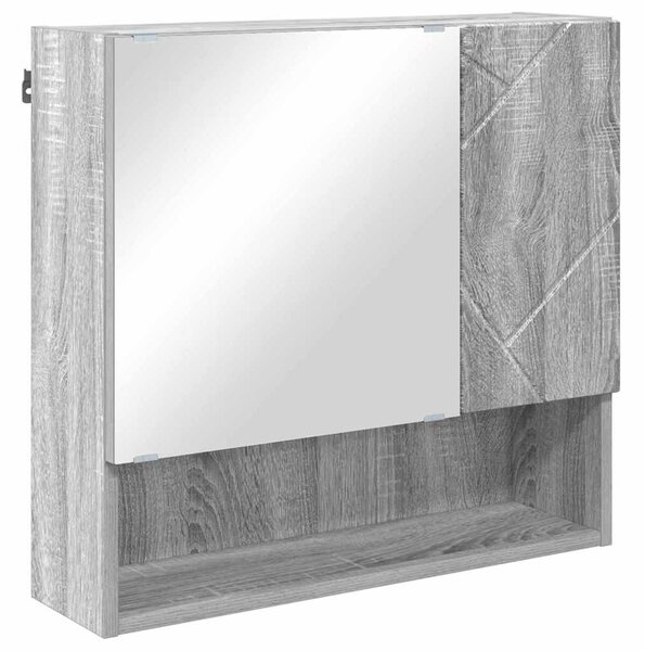 Fürdőszoba bútor szett 4 db Szürke Sonoma 35 x 30 x 192 cm