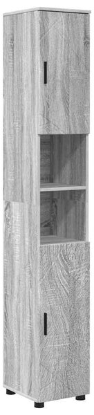 Fürdőszoba bútor szett 4 db Szürke Sonoma 35 x 30 x 192 cm