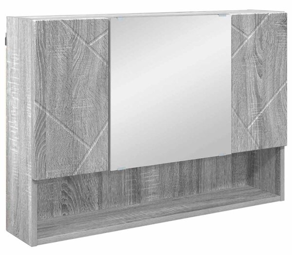 Fürdőszoba bútor szett 2 db Szürke Sonoma 76,5 x 35 x 64 cm