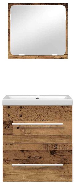 Fürdőszoba bútor szett 2 pcs Régi fa 41 x 38.5 x 48 cm Faanyag