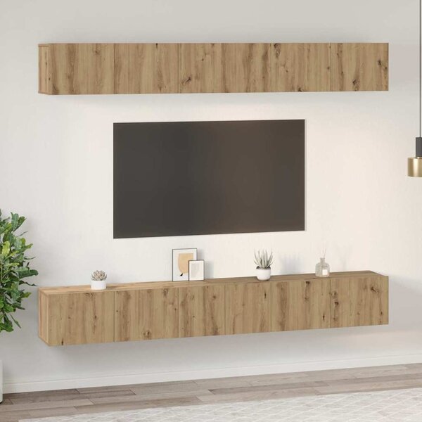 TV szekrény garnitúra 6 db Artisan tölgy Szerelt Fa