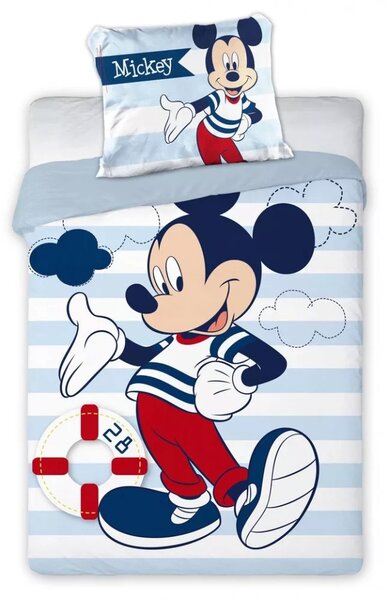 Disney Mickey Sailor gyerek ágyneműhuzat 100×135cm, 40×60 cm