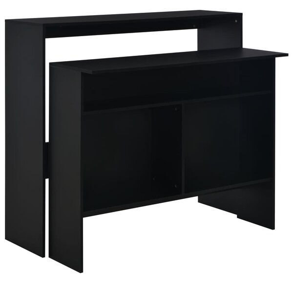 VidaXL fekete bárasztal 2 asztallappal 130 x 40 x 120 cm