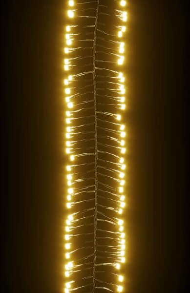 Meleg fehér fényű fürtös PVC LED-szalag 2000 LED-del