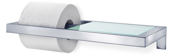 Blomus MENOTO toalettpapír-tartó, matt rozsdamentes acél és üveg