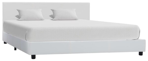 VidaXL fehér műbőr ágykeret 120 x 200 cm