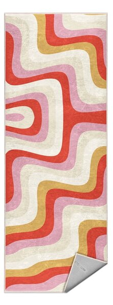 Sárga-rózsaszín mosható futószőnyeg 60x230 cm Creamy Raspberry Swirl – Mila Home