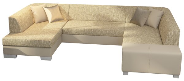 HAVANA ágyazható U alakú ülőgarnitúra, 320x73x167/207 cm, berlin 03/soft 033 beige, balos
