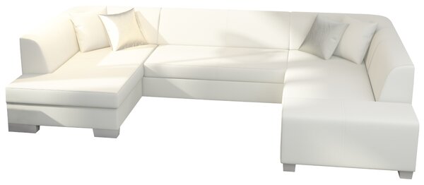 HAVANA ágyazható U alakú ülőgarnitúra, 320x73x167/207 cm, soft 017 white, balos