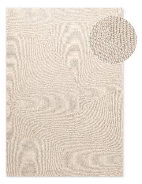 Világos natúr színű kézi szövésű gyapjú szőnyeg 200x300 cm Calmio – Hanse Home