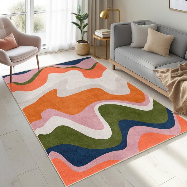 Narancssárga mosható szőnyeg 60x100 cm Squiggly Orange – Mila Home