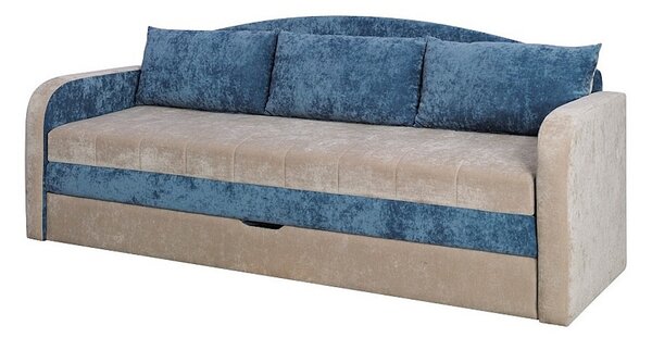 SPARTAN kinyitható kanapé, 86x208x75 cm cm, santana/kék