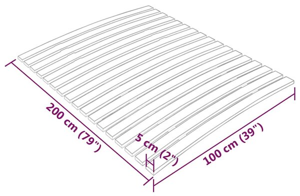 Ágyrács-csere 17 léccel, 100 x 200 cm