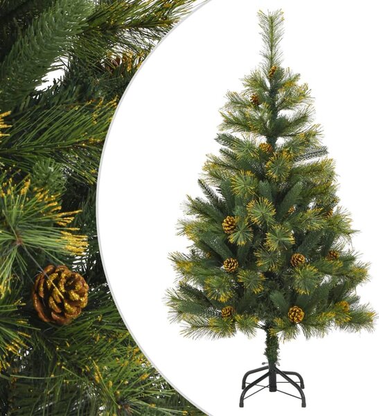 Csuklópántos műkarácsonyfa tobozzal 120 cm