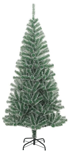 Zöld műkarácsonyfa hóval 210 cm