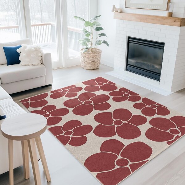 Piros mosható futószőnyeg 60x230 cm Red Meadow – Mila Home