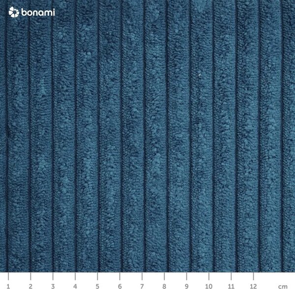 Kék kordbársony kinyitható sarokkanapé (variálható) Tori – Bonami Selection