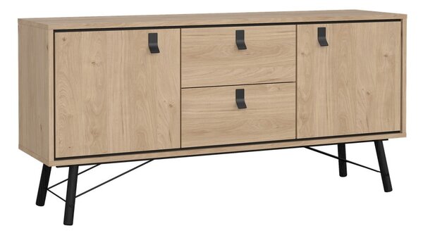 Natúr színű komód tölgyfa dekorral 150x72x40 cm Ry – Tvilum
