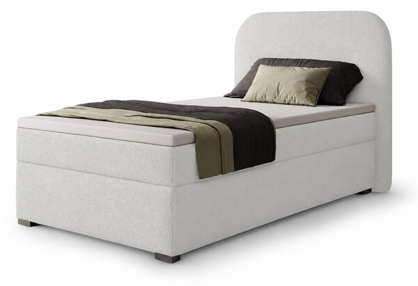 GAVIN kárpitozott boxspring ágy 90x200 - fehér