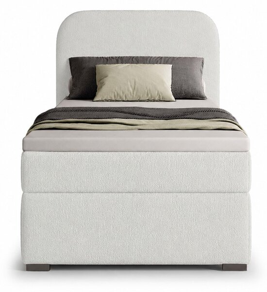 GAVIN kárpitozott boxspring ágy 90x200 - fehér