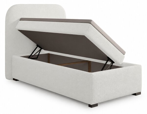 GAVIN kárpitozott boxspring ágy 90x200 - fehér