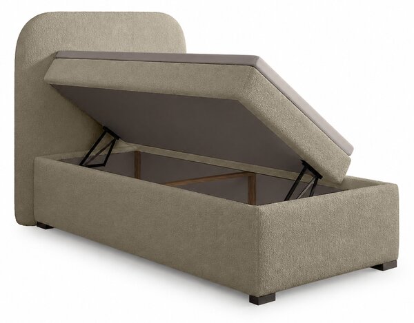 GAVIN kárpitozott boxspring ágy 90x200 - bézs