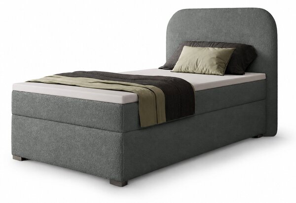 GAVIN kárpitozott boxspring ágy 90x200 - szürke